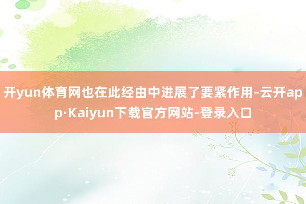 开yun体育网也在此经由中进展了要紧作用-云开app·Kaiyun下载官方网站-登录入口