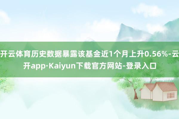 开云体育历史数据暴露该基金近1个月上升0.56%-云开app·Kaiyun下载官方网站-登录入口