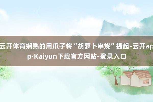 云开体育娴熟的用爪子将“胡萝卜串烧”提起-云开app·Kaiyun下载官方网站-登录入口